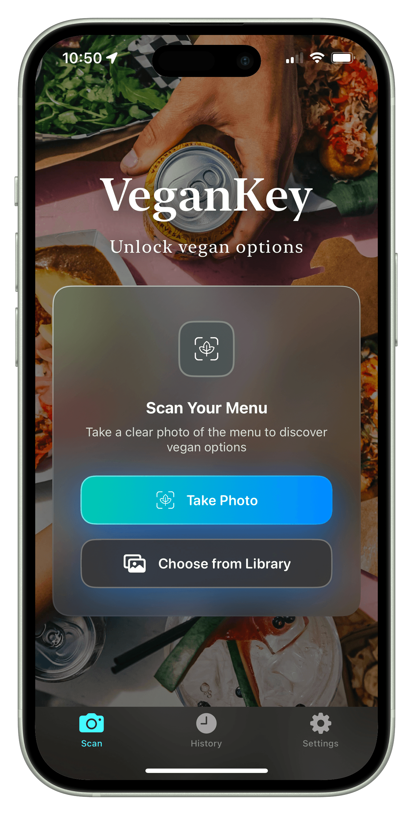 Scan and analyze menus